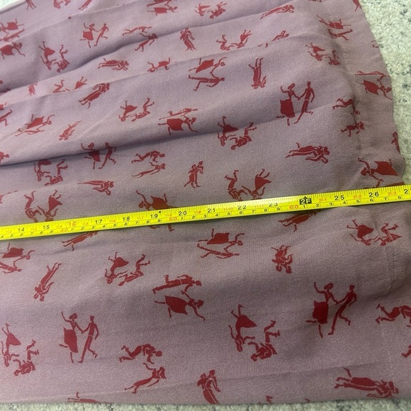 Nice Things (Anthropologie) S EUC Pink Knee-Length A-Line Pleated Skirt - Picture 8 of 14